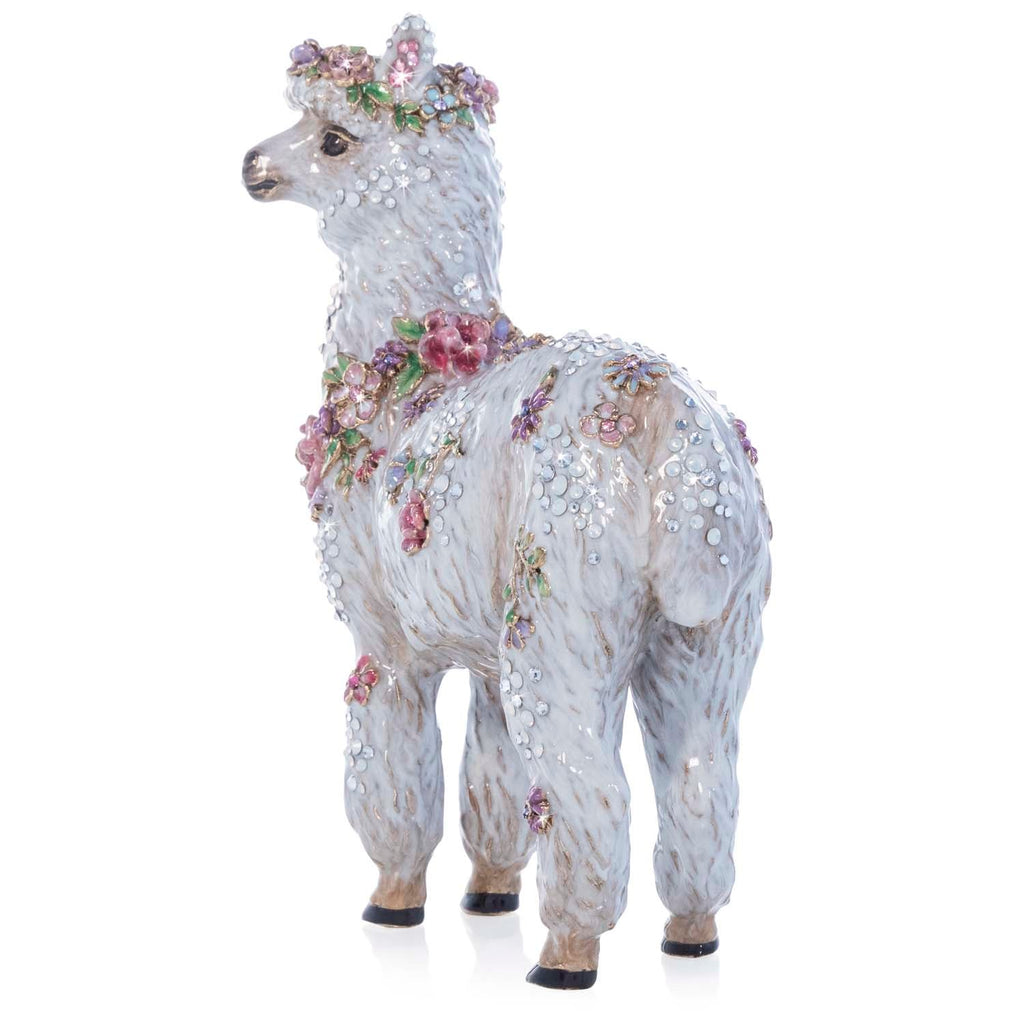 Jay Strongwater Ellison Flowery Llama Figurine SDH1960 256