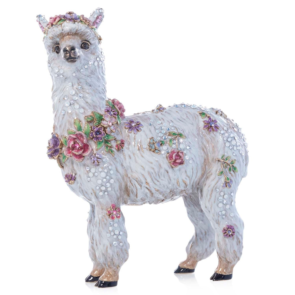 Jay Strongwater Ellison Flowery Llama Figurine SDH1960 256
