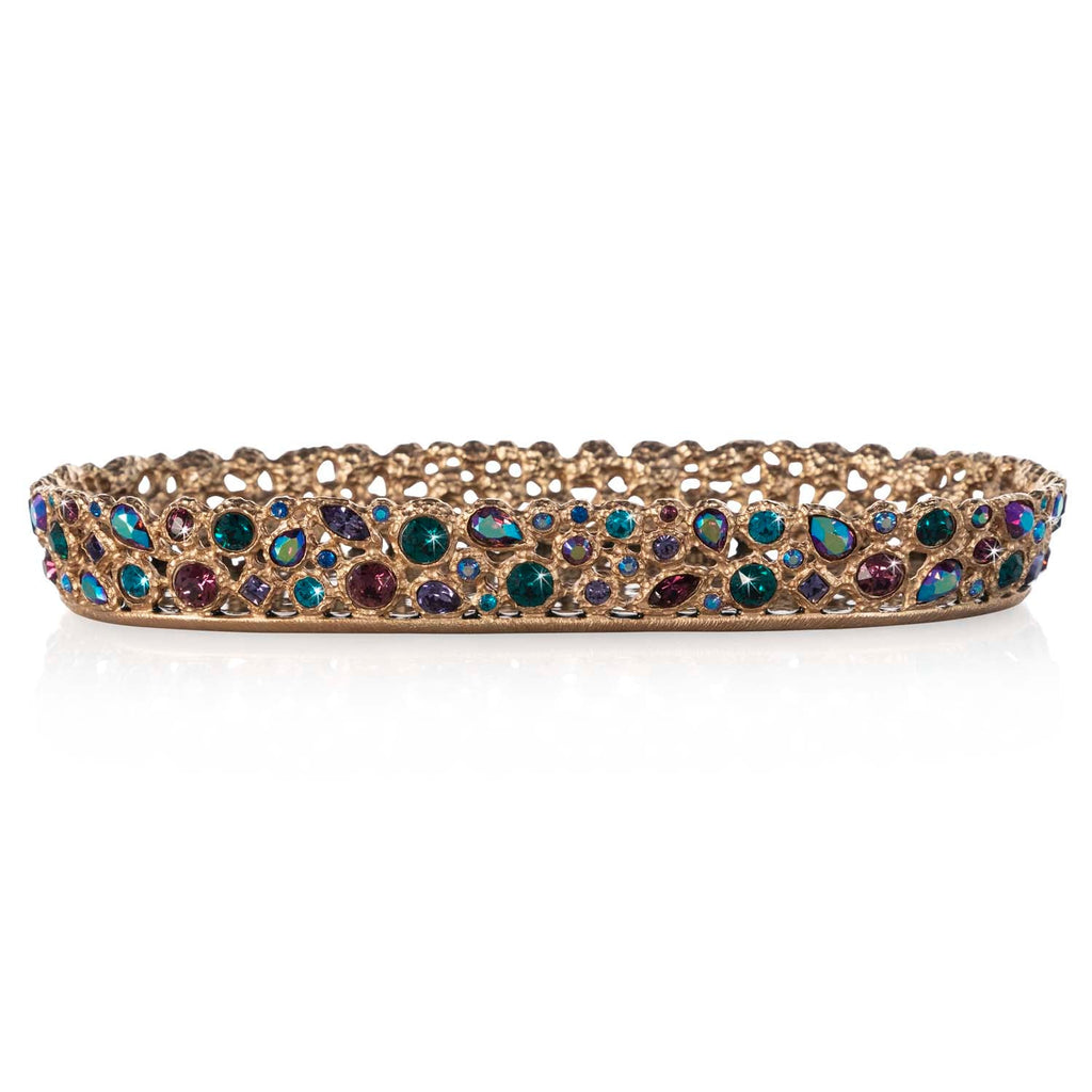 Jay Strongwater Julius Bejeweled Tray Peacock SDH2554 208