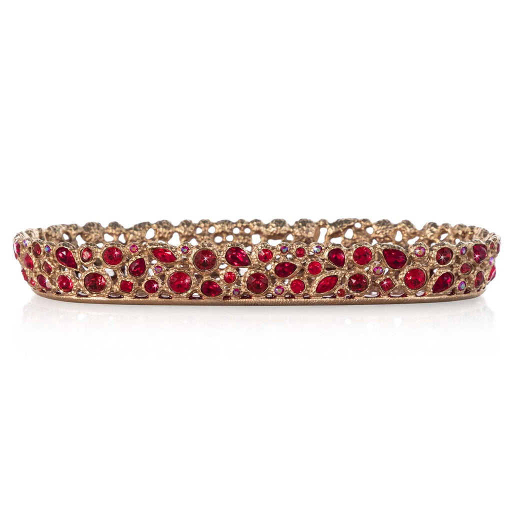 Jay Strongwater Julius Bejeweled Tray Ruby SDH2554 224