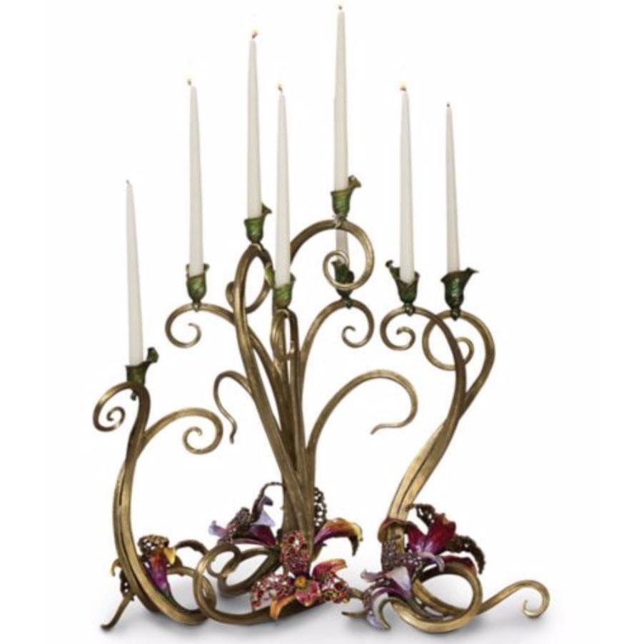 Jay Strongwater Aubree Orchid Candelabra SDH2424-456