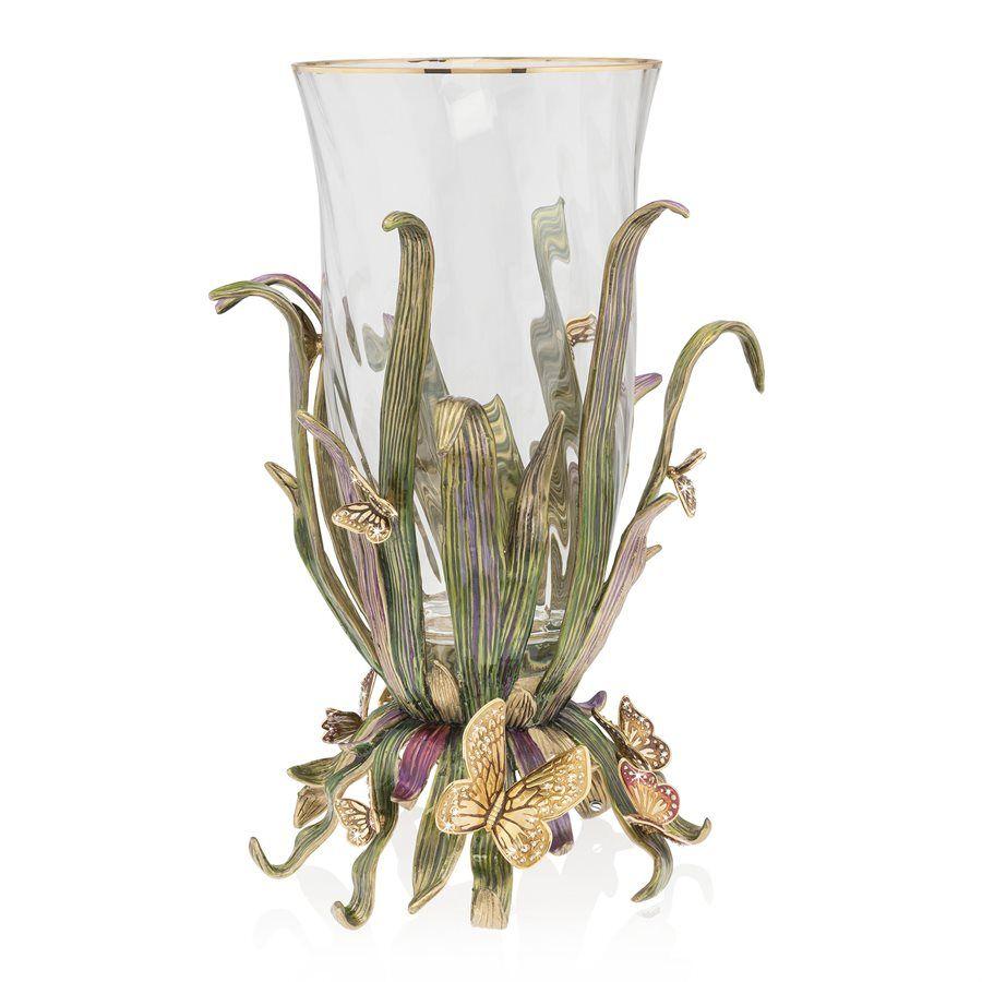 Jay Strongwater Elva Butterfly and Leaf Vase SDH2517-289
