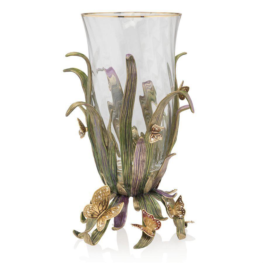 Jay Strongwater Elva Butterfly and Leaf Vase SDH2517-291