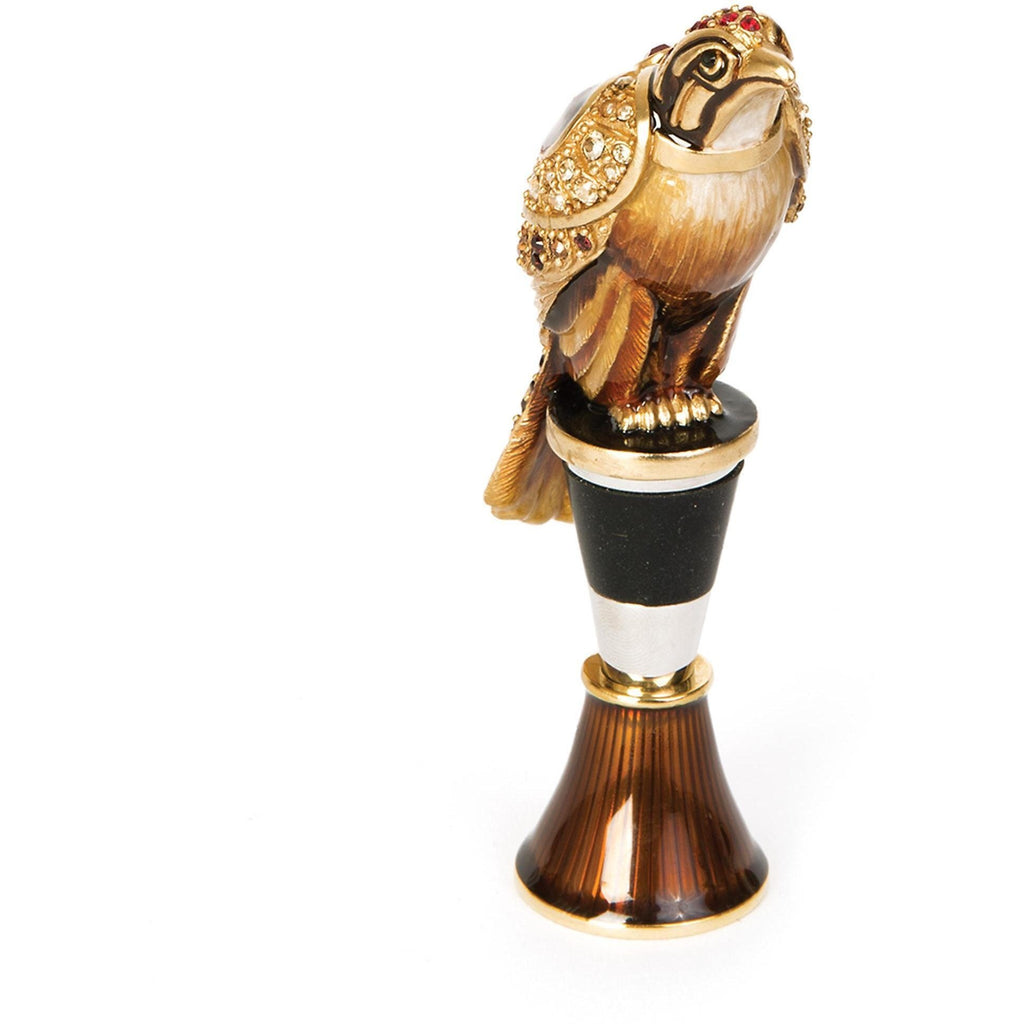 Jay Strongwater Epsen Falcon Wine Stopper & Stand Natural SDH6616-280