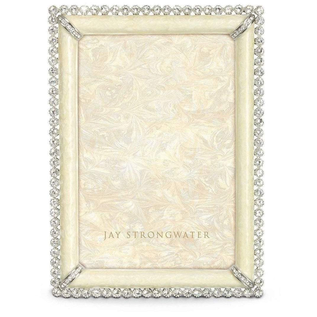 Jay Strongwater Lorraine Stone Edge Frame Crys/Prl SPF5510605