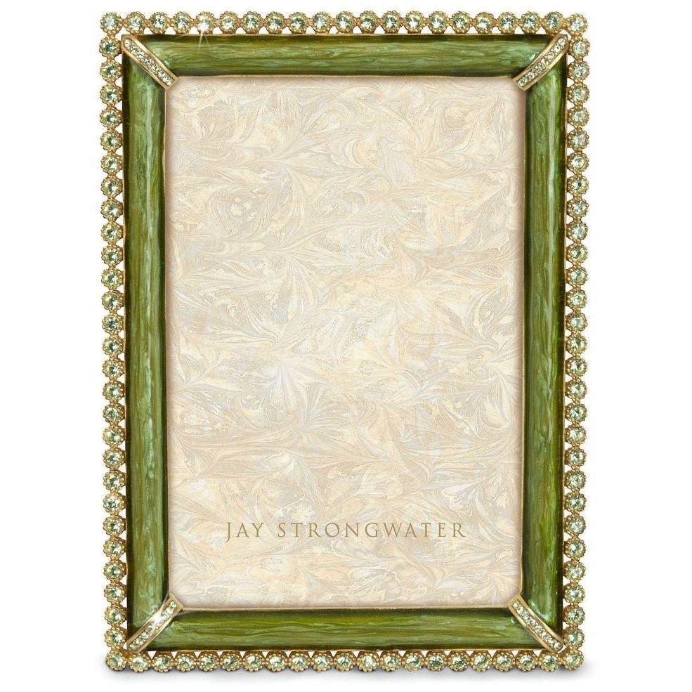 Jay Strongwater Lorraine  Stone Edged Frame Green SPF5510229