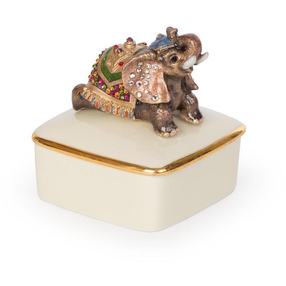 Jay Strongwater Priya Elephant Porcelain Box Bouquet SDH7371-289