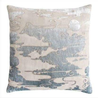 Kevin O'Brien Cloud Appliqued Linen Pillow CLP-SEA