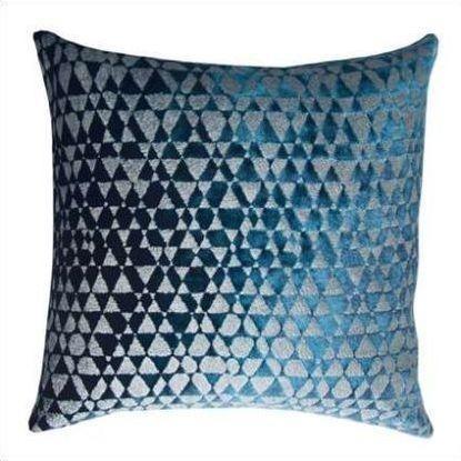 Kevin O'Brien Metallic Triangles Velvet Pillow TRP-SG-COB-22