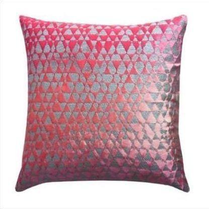 Kevin O'Brien Metallic Triangles Velvet Pillow TRP-SG-PUN-22