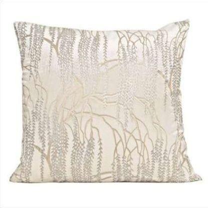 Kevin O'Brien Metallic Willow Velvet Pillow WP-SG-WHI-22