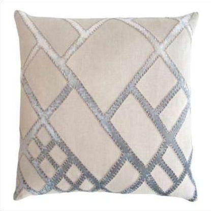 Kevin O'Brien Net Appliqued Linen Pillow NTP-SEA
