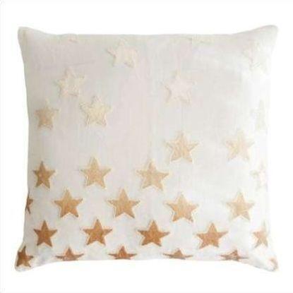 Kevin O'Brien Stars Appliqued Linen Pillow STP-NK