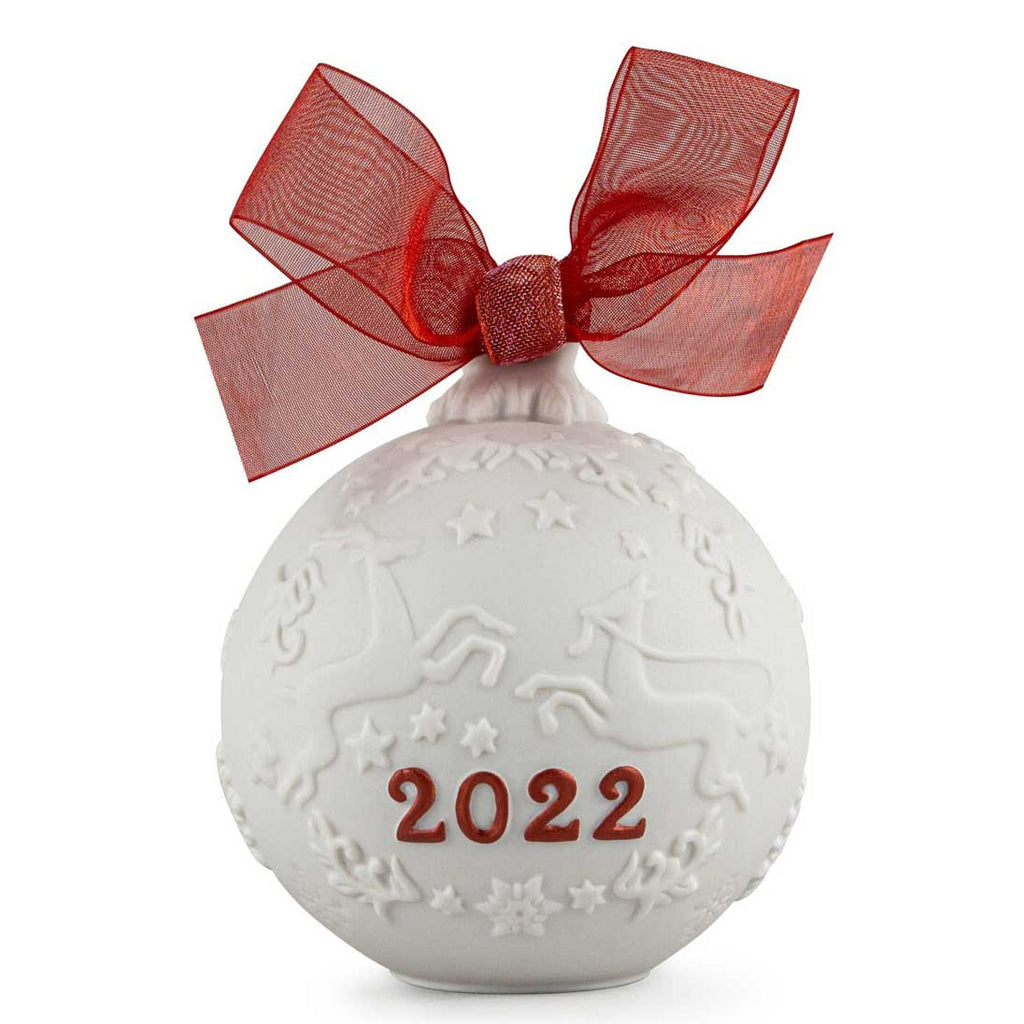 Lladro 2022 Christmas Ball Re Deco Red 01018467