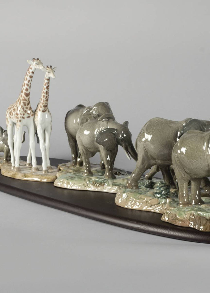 Lladro African Savannah Wild Animals Sculpture 01009394