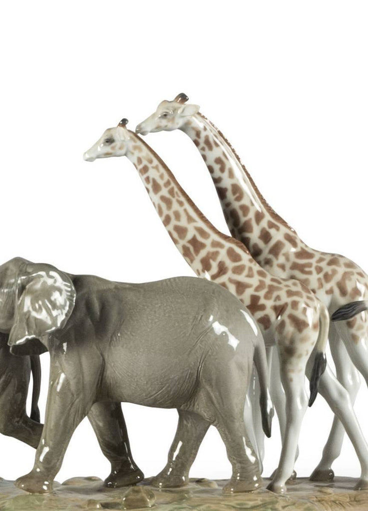 Lladro African Savannah Wild Animals Sculpture 01009394