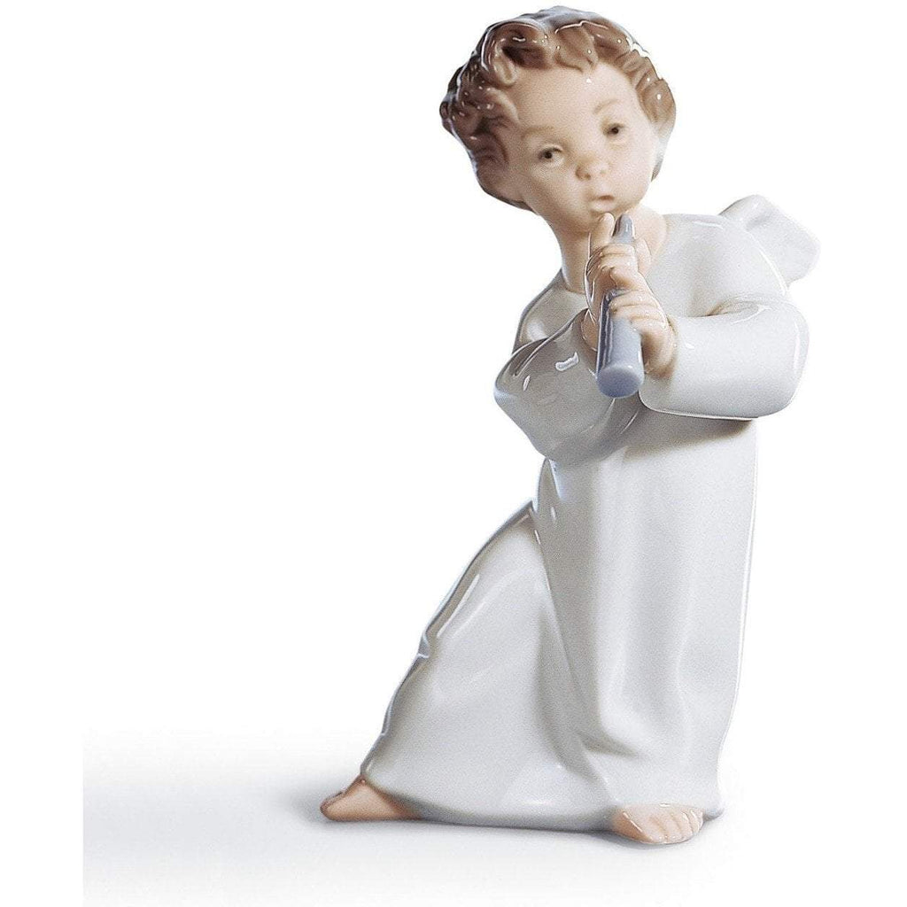 Lladro Angel With Flute Figurine 01004540