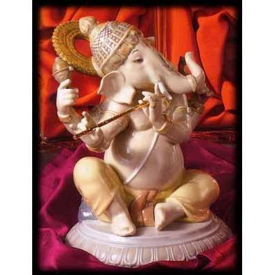 Lladro Bansuri Ganesha Figurine 01008303