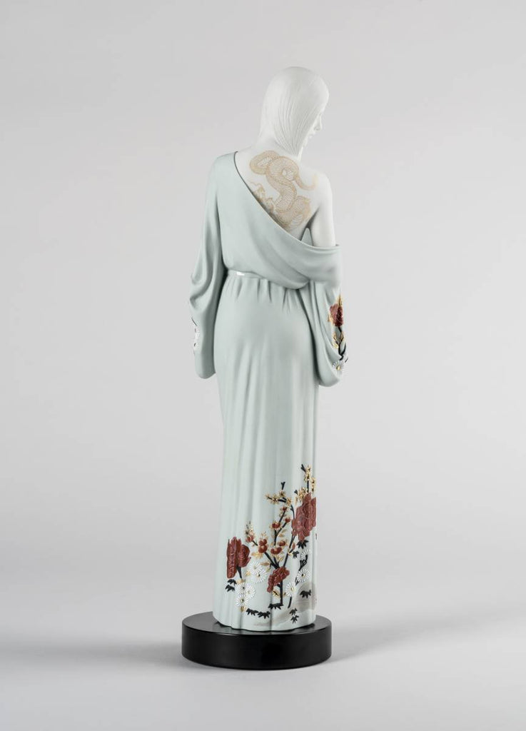 Lladro Beauty With Dragon Tattoo Figurine 01009411