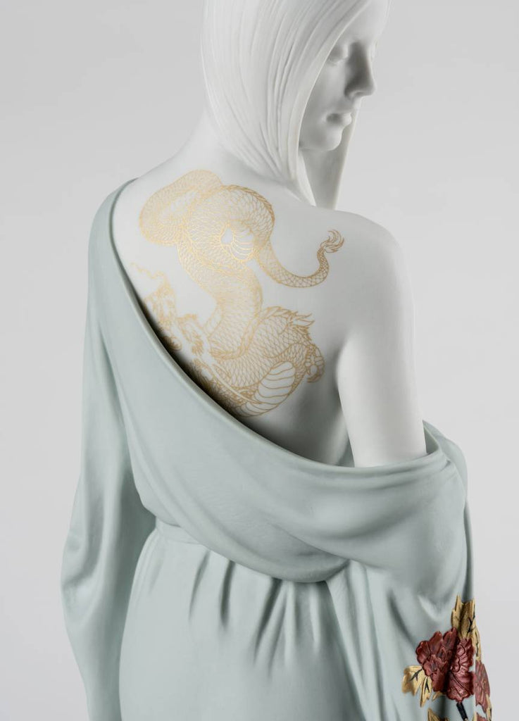 Lladro Beauty With Dragon Tattoo Figurine 01009411