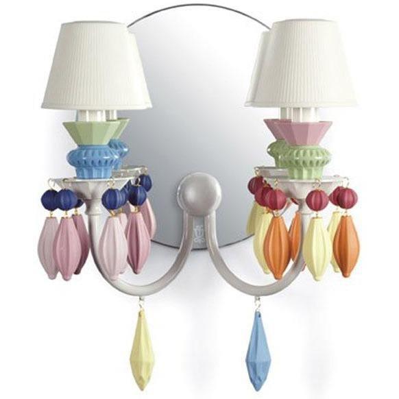 Lladro Belle De Nuit Wall Sconce Multicolor 01023298