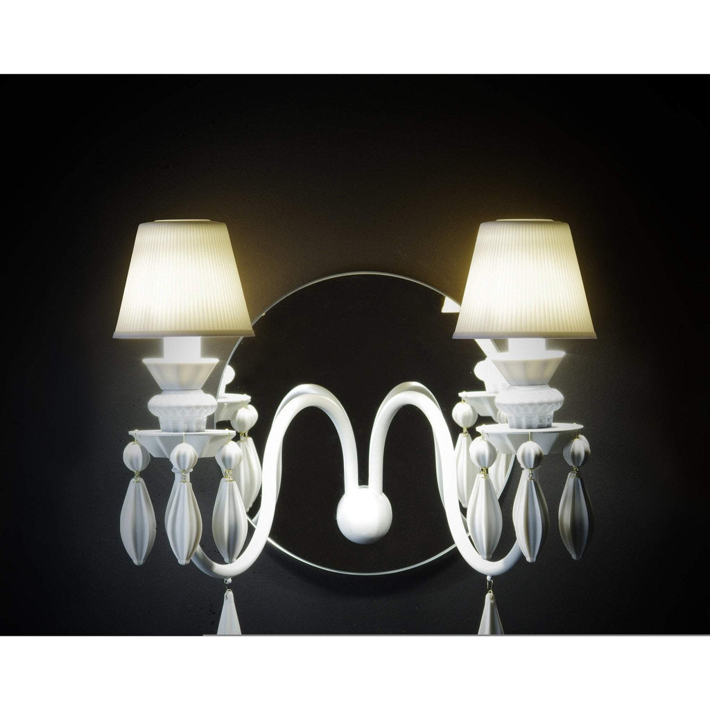 Lladro Belle De Nuit Wall Sconce White 01023198