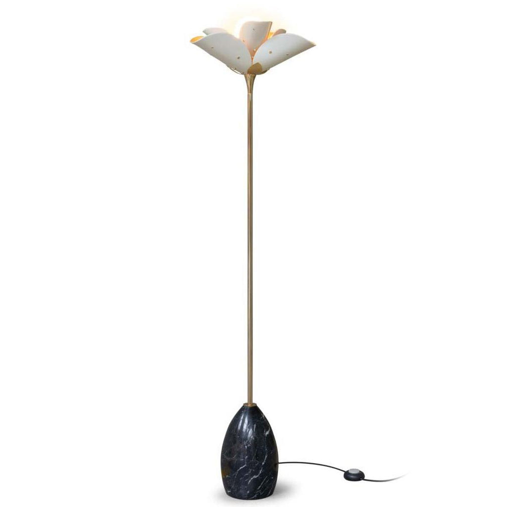 Lladro Blossom Floor Lamp White Gold 01024130