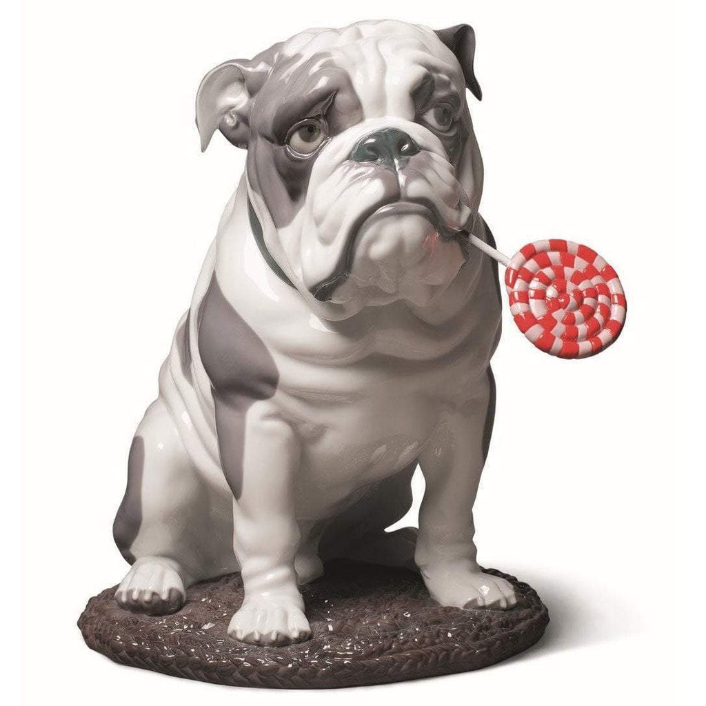 Lladro Bulldog With Lollipop Figurine 01009234