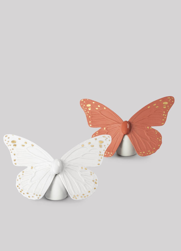 Lladro Butterfly Coral Gold Figurine 01009453