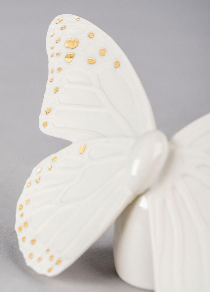 Lladro Butterfly White Gold Figurine 01009451