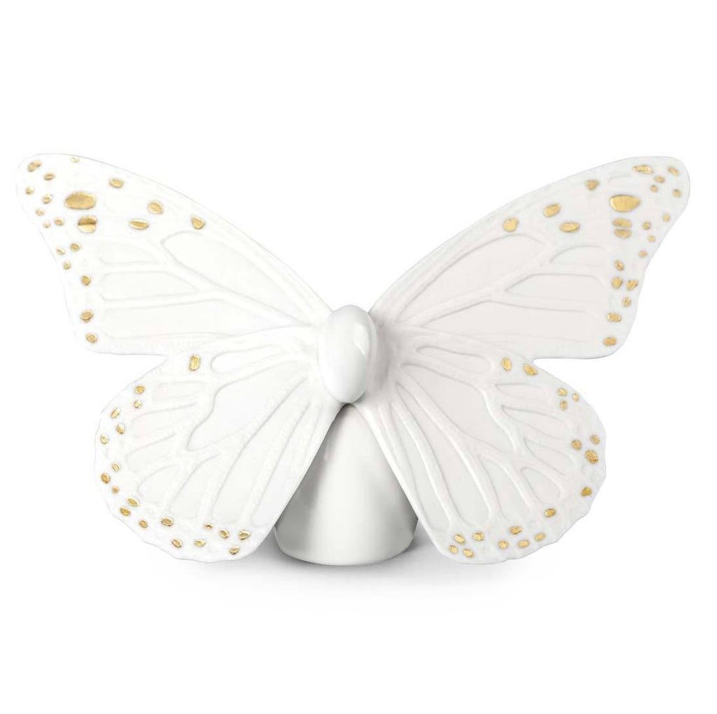 Lladro Butterfly White Gold Figurine 01009451