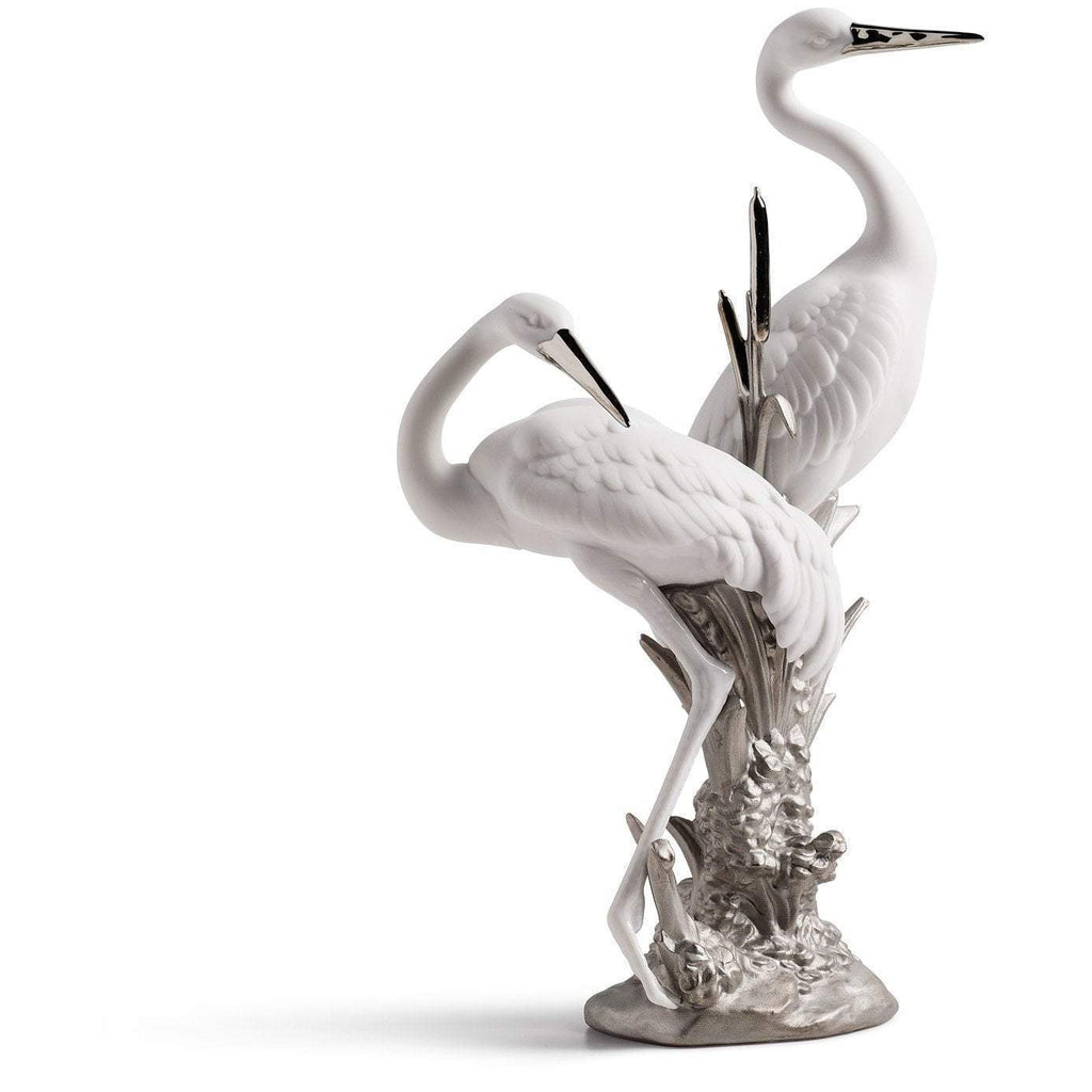 Lladro Courting Cranes Re Deco Figurine 01007104