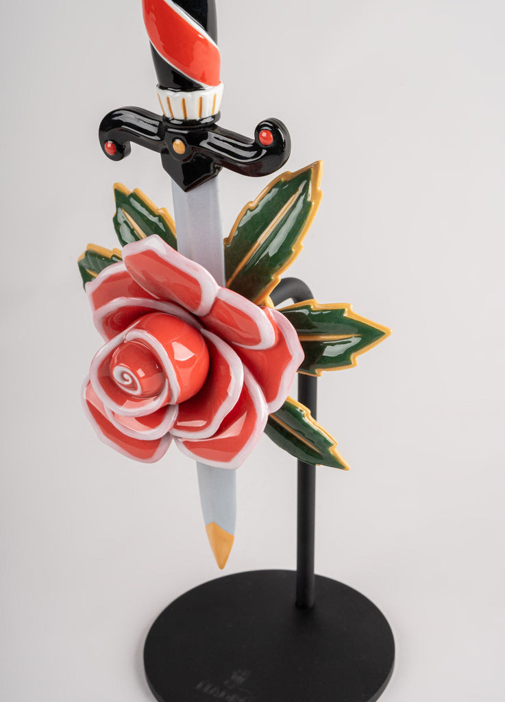 Lladro Dagger And Rose Figurine 01009556