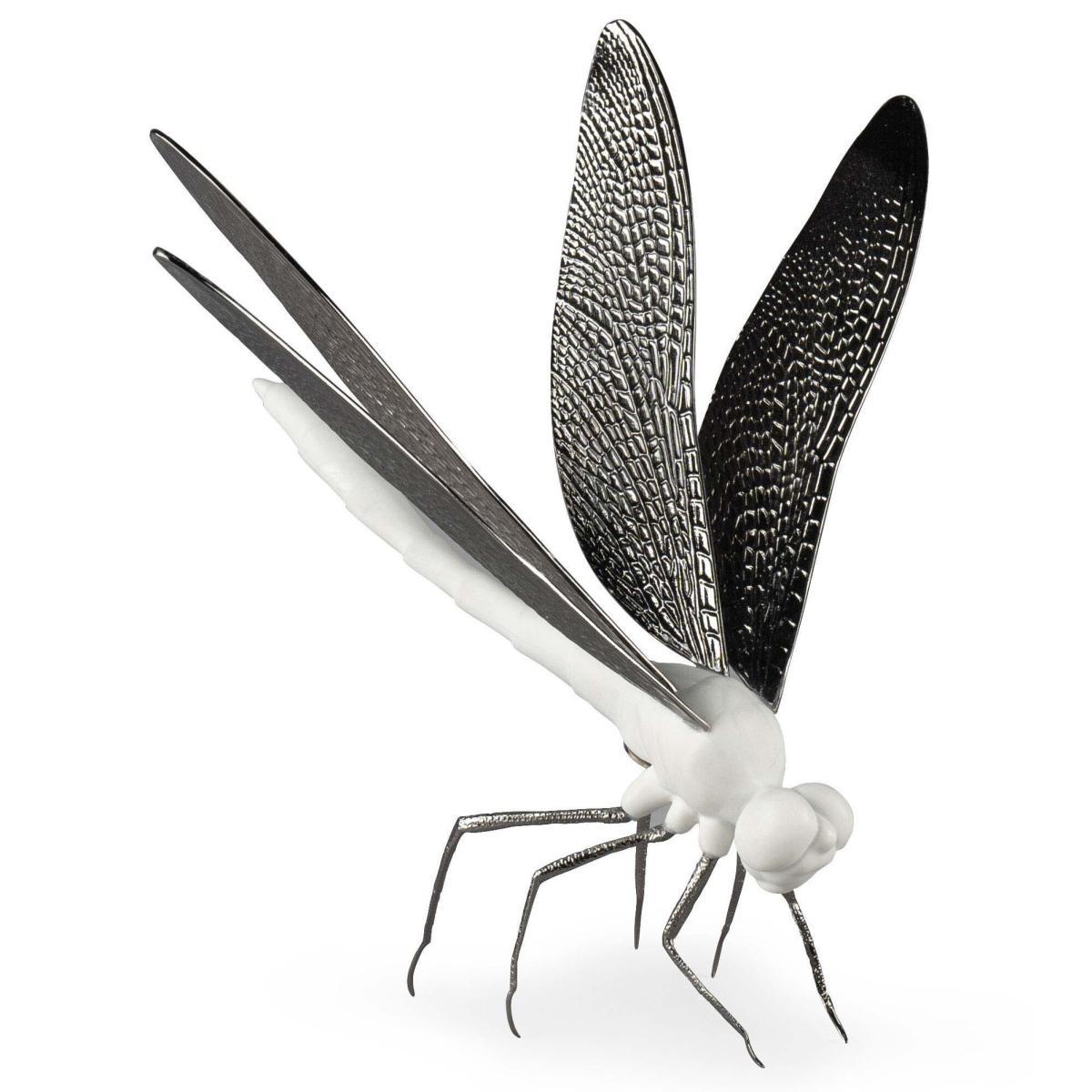 LLADRO - Libellula In Porcellana Lucida E Metallo, 20x23x20 Cm, Scultura Artistica Fatta A Mano In Spagna