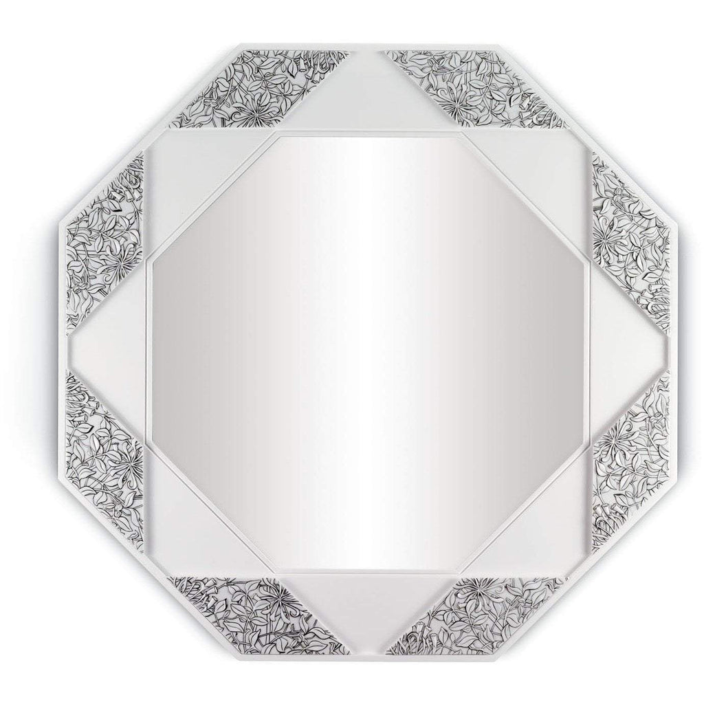 Lladro Eight Sided Mirror Black And White 01007159