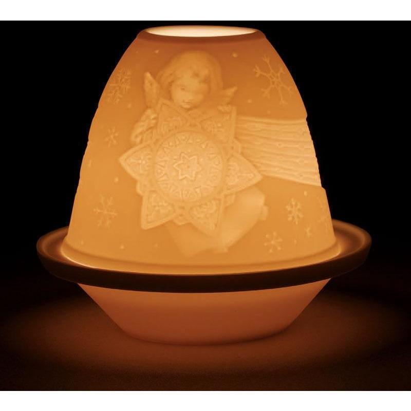 Lladro Figurines Angel With Star Litophane Votive Light 01017341
