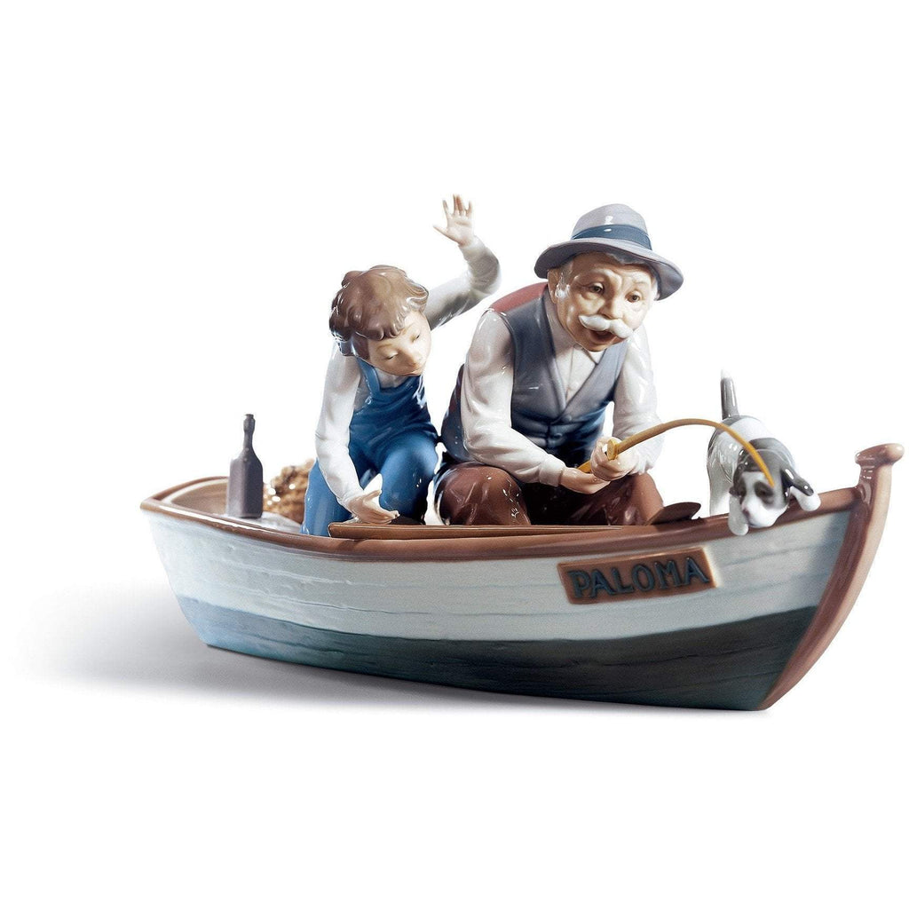 Lladro Fishing With Gramps Figurine 01005215