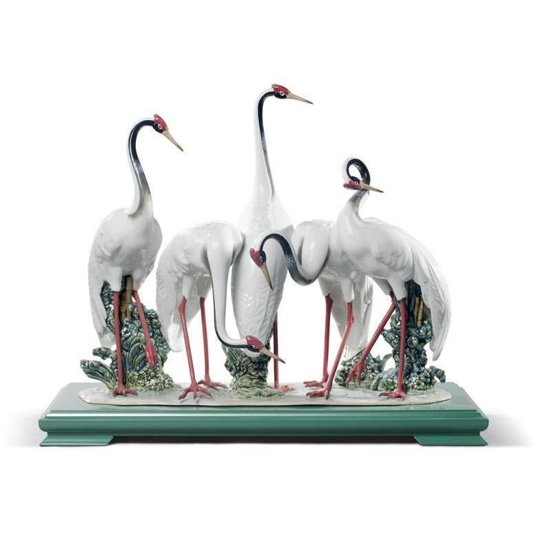 Lladro Flock Of Cranes Figurine 01008697