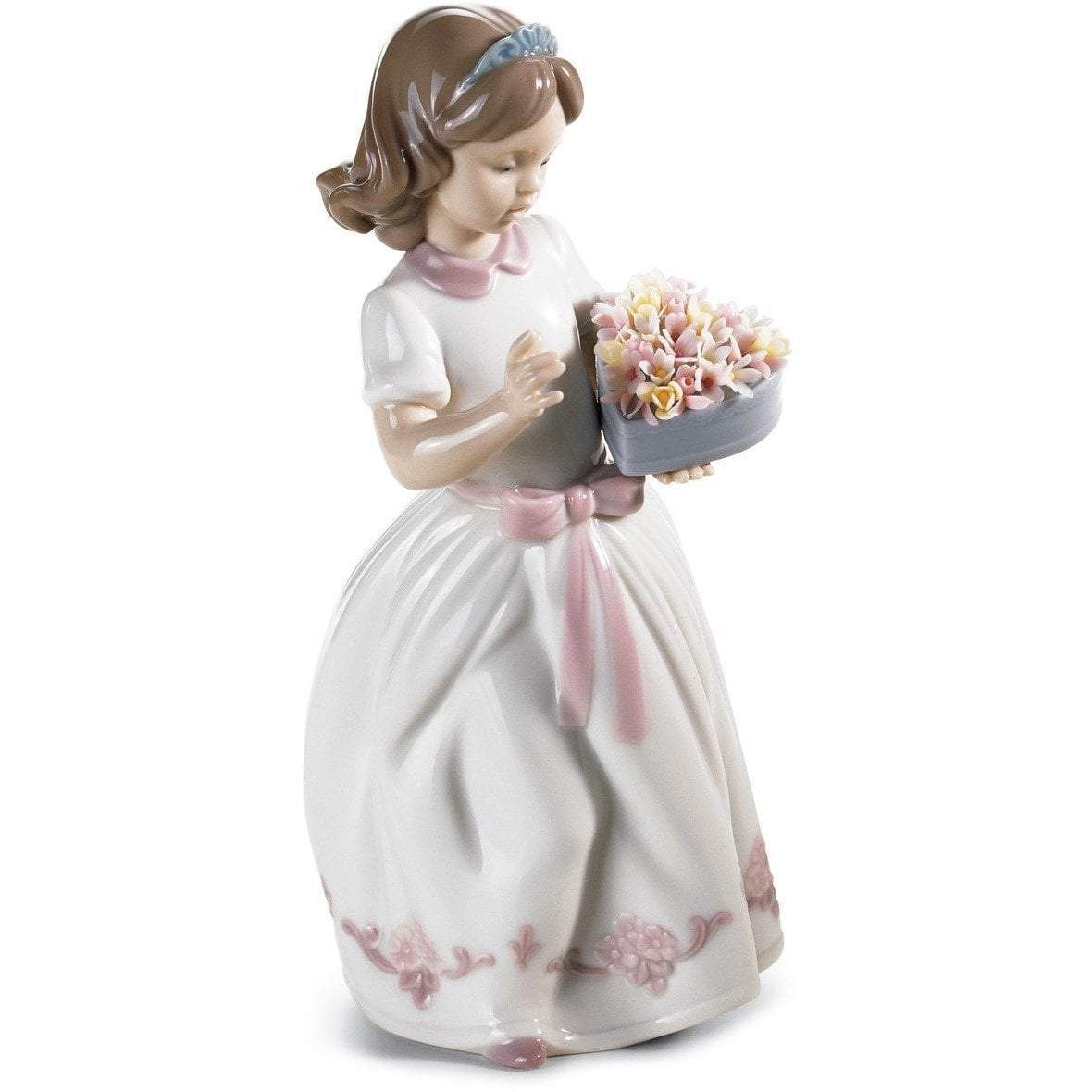 絶版　lladro\"Girl With Geranium\" #3508 絶版 lladro