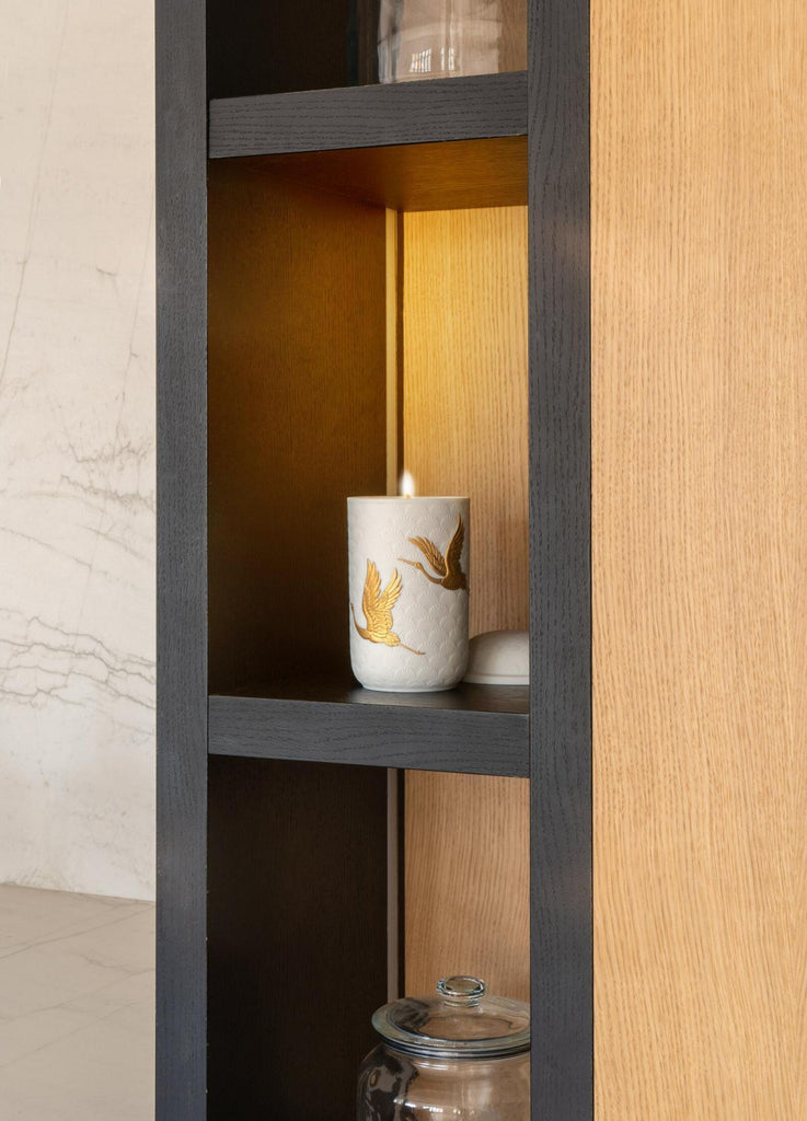 Lladro Golden Cranes Candle 01040213