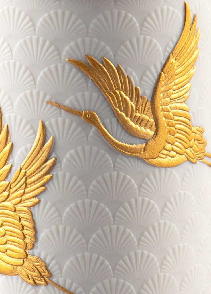 Lladro Golden Cranes Candle 01040213