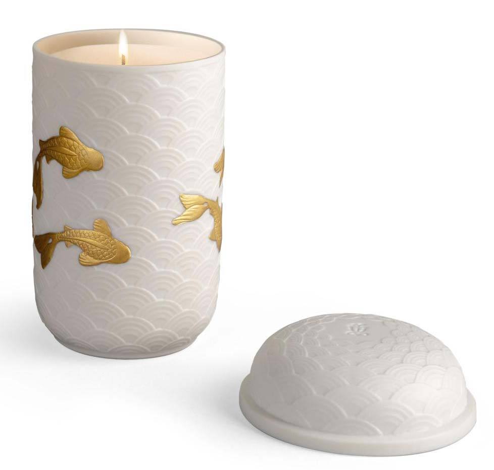 Lladro Golden Kois Candle 01040202