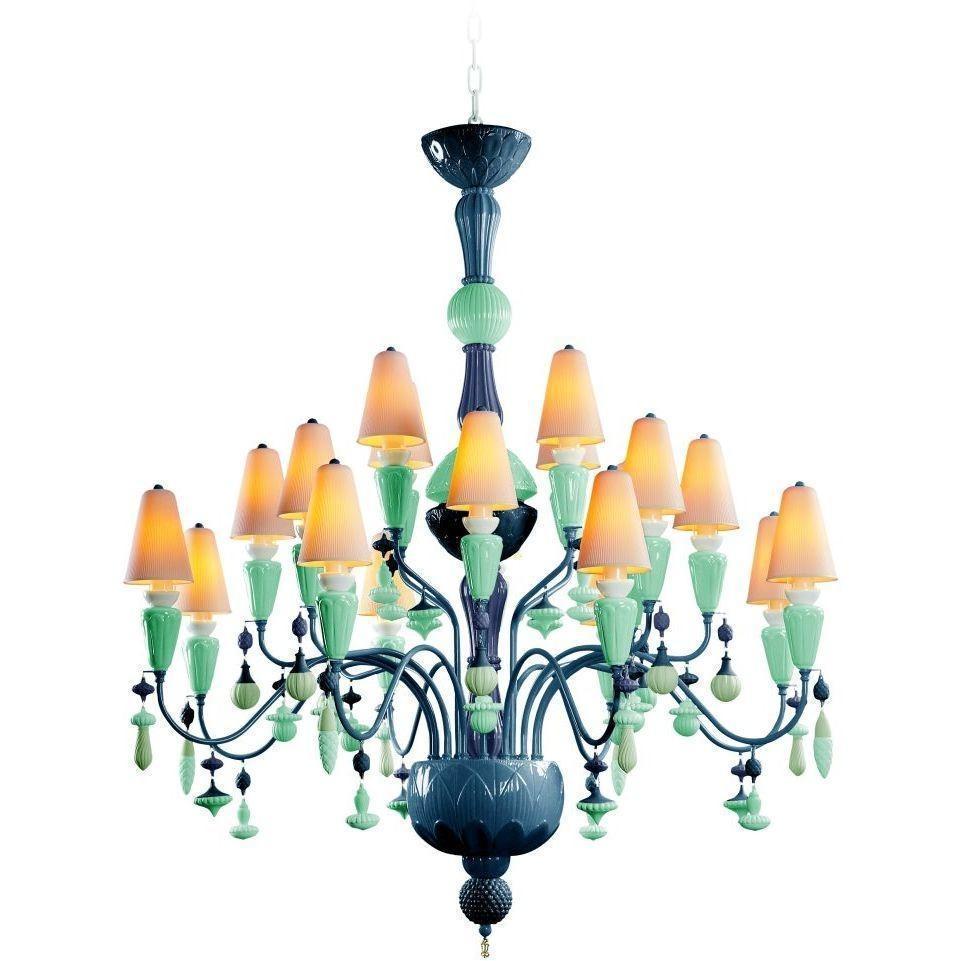 Lladro Ivy & Seed 20 Light Ocean Chandelier 01023829