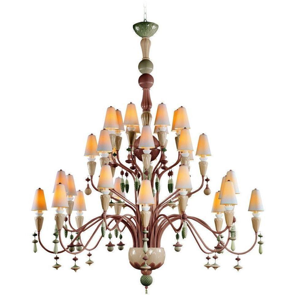 Lladro Ivy & Seed 32 Light Spices Chandelier 01023841