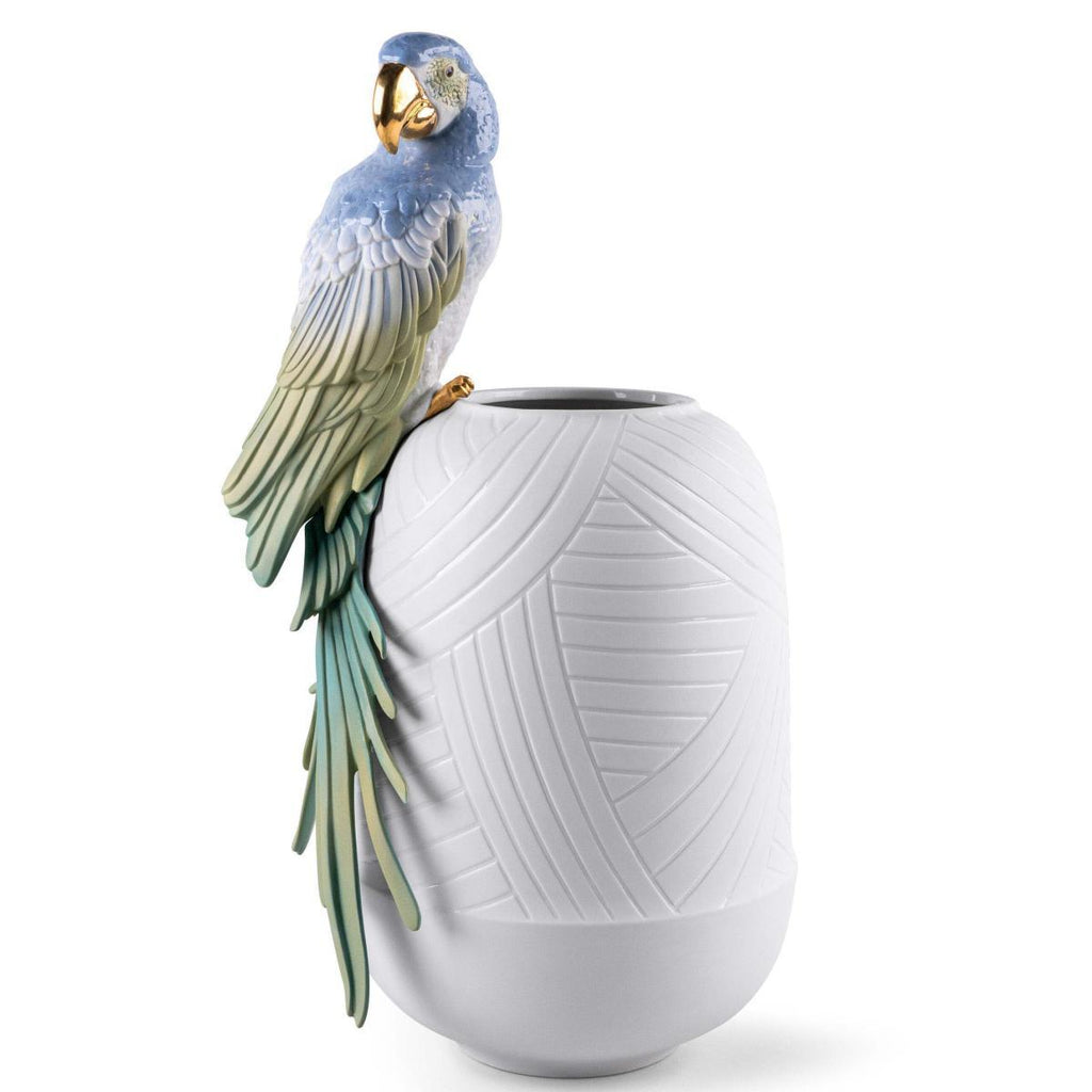 Lladro Macaw Bird Vase 01009540