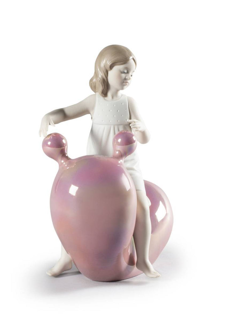 Lladro My Seesaw Balloon Girl Figurine Pink 01009367