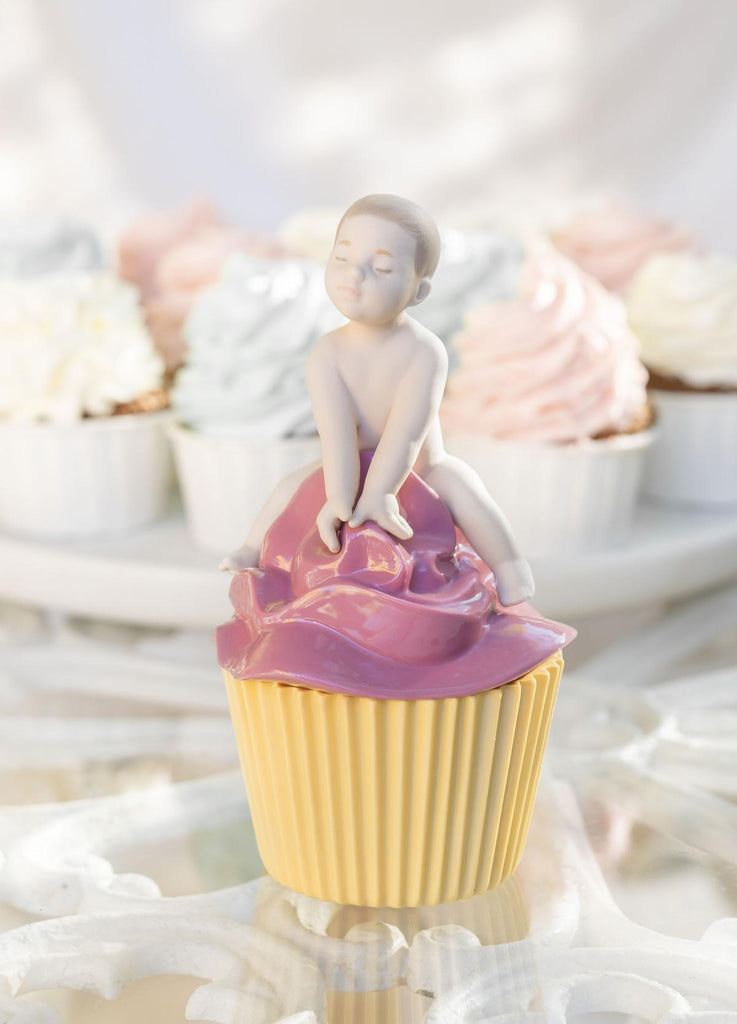 Lladro My Sweet Cupcake Boy Figurine 01009446