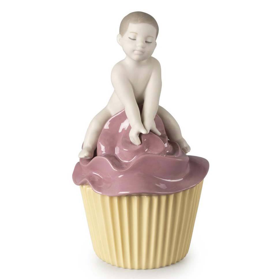 Lladro My Sweet Cupcake Boy Figurine 01009446
