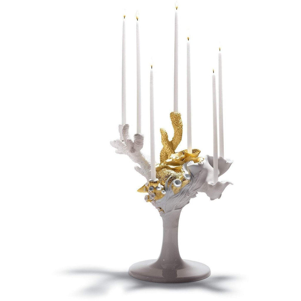 Lladro Naturofantastic Multi Candleholder Golden 01007973
