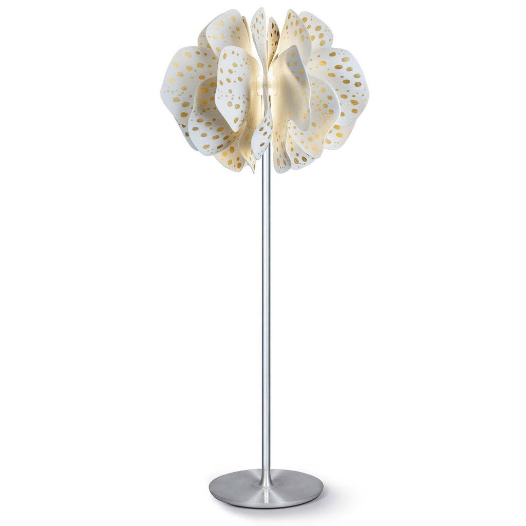 Lladro Nightbloom Floor Lamp White Gold 01024036